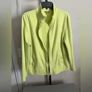 Talbots Vibrant Neon Green Bomber Jacket